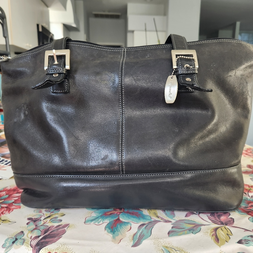 Satchel bag in leather